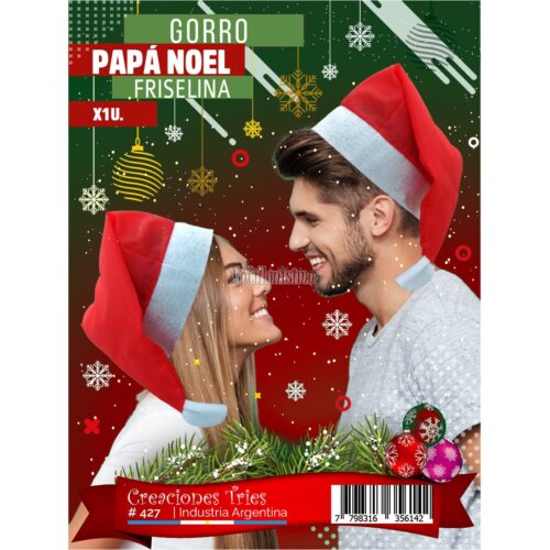 Gorro Papa Noel (Friselina) x1u