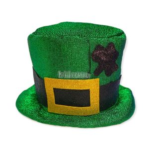 Gorro Galera Verde con Trebol San Patricio Lamé