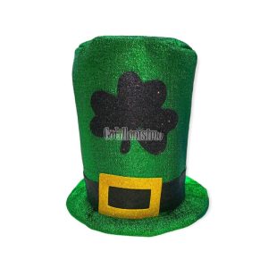 Gorro Galeron Verde con Trebol San Patricio Lamé
