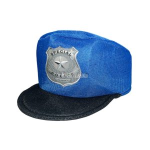 Gorro Policia Azul con Placa (Jersey)