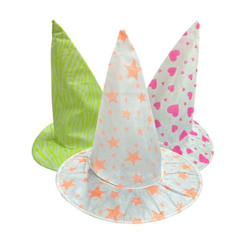 Sombrero Bruja Fantasia Base Blanca Modelos Surtidos x1 Unidad