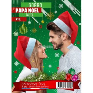 Gorro Papa Noel (Tafeta) x1u