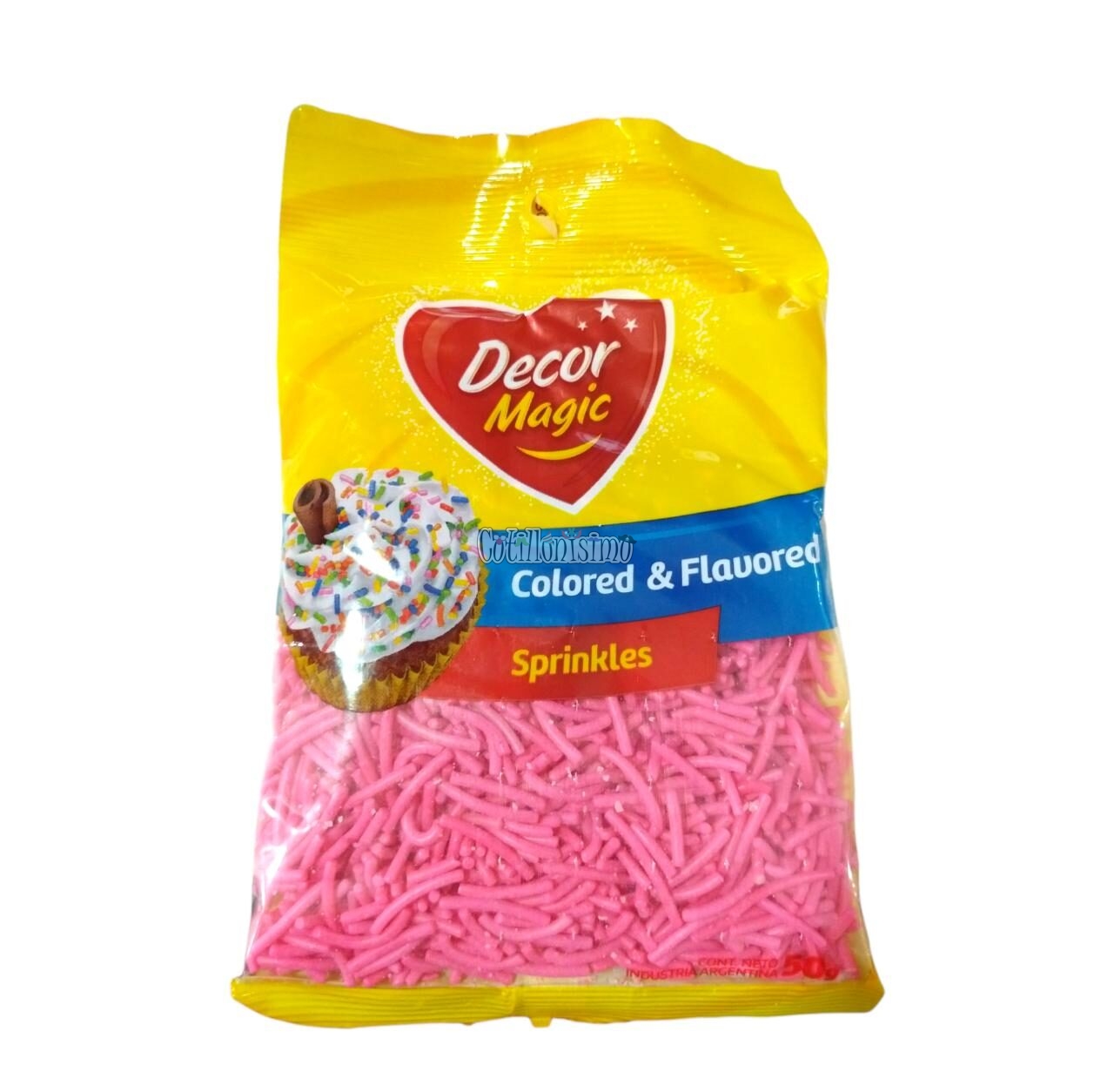 Granas Sprinkles Sticks Rosa Pastel 50 Grs