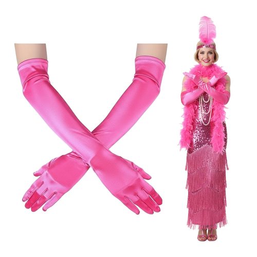 Guante Largo Vedette Color Rosa (El Par)