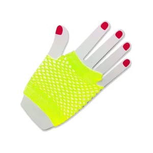 Guante de Red Corto AMARILLO FLUO X2 Unidades