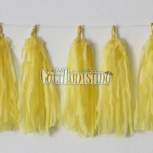 Guirnalda Porras de Papel Color Amarillo