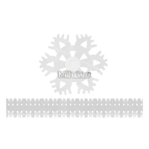 Guirnalda Calada Chica Copos de Nieve Blanco 2 mts