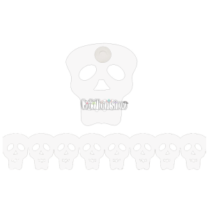 Guirnalda Calavera Blanca x2 Metros