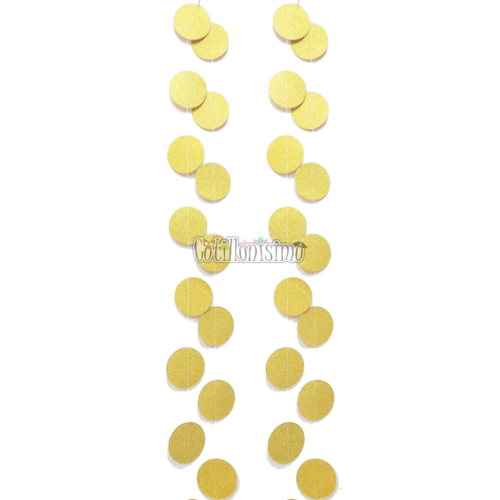 Guirnalda Vertical Circulos Dorados x2,5 Metros