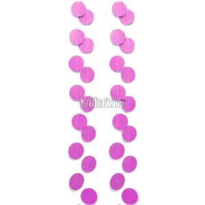 Guirnalda Vertical Circulos Fucsia x2,5 Metros