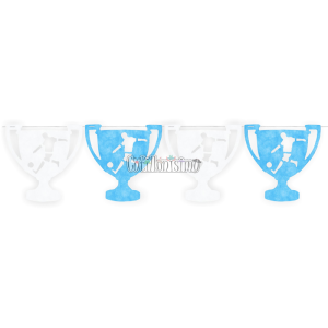 Guirnalda Copa de Futbol Celeste y Blanca Friselina