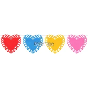 Guirnalda Corazon Textil Multicolor 3,20 mts