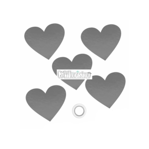 Guirnalda Corazones Plateados Metalizados x3 mts