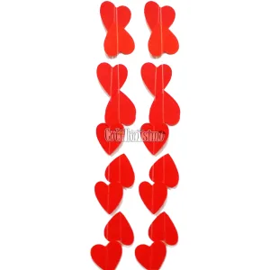 Guirnalda Vertical Corazones Rojos x2,5 Metros