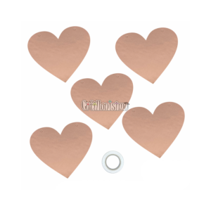 Guirnalda Corazones Rosa Gold Metalizados x3 mts