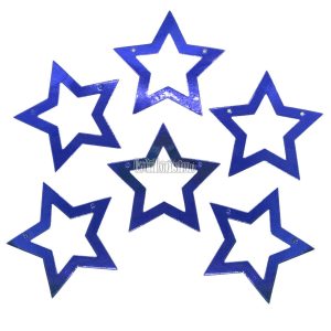 Guirnalda ESTRELLAS CALADAS METALIZADAS - Color AZUL X3 Metros