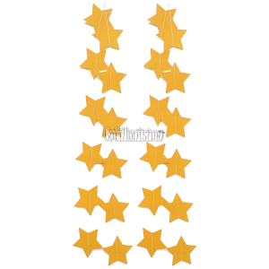 Guirnalda Vertical Estrellas Doradas x2,5 Metros