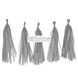 Guirnalda Porras de Papel Color Gris