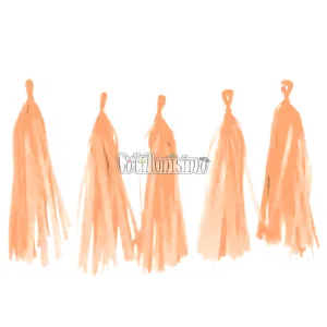 Guirnalda Porras de Papel Color Salmon