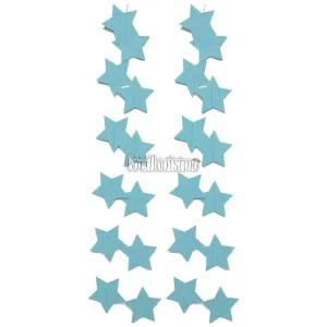 Guirnalda Vertical Estrellas Celeste x2,5 Metros