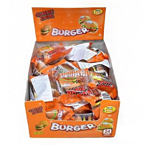 Caja Gummi Zone Burguer Hamburguesa Gomita x1 x24u