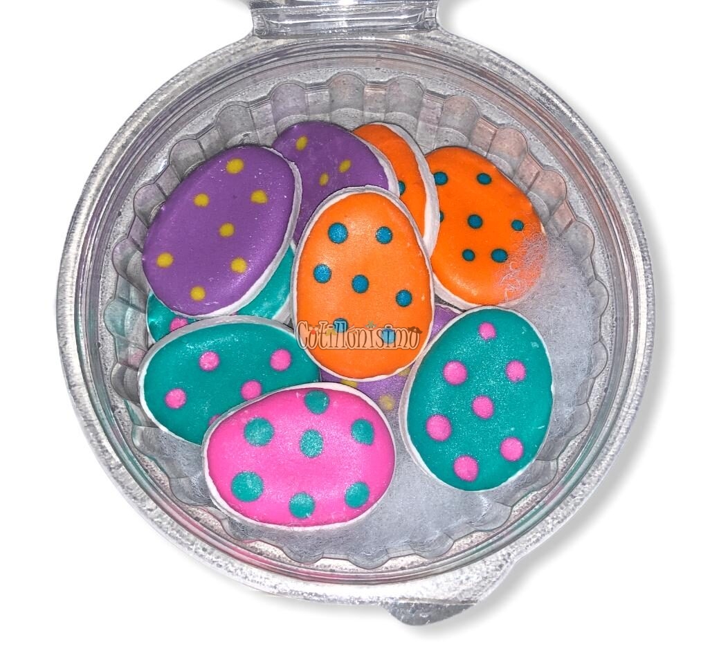 Pastillaje Huevitos De Pascua Multicolor Glace X12 Unidades