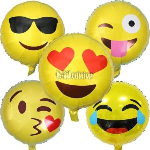 Globo Inflable Pelota Emoticones De 30cm