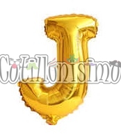 Globo Letra Inflable J Dorada 80cm
