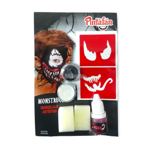 Kit Maquillaje Acua Terror Monstruoso Dientes Pintafan