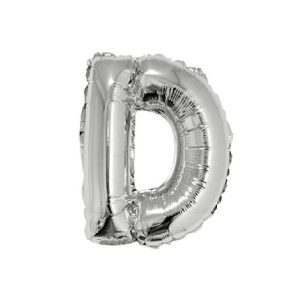 Globo Letra Inflable D Plateada 80Cm