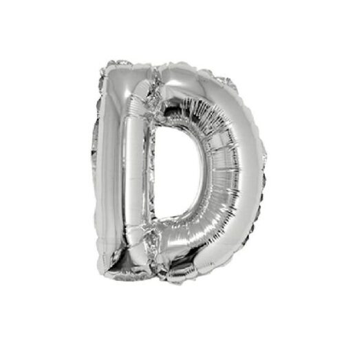 Globo Letra Inflable D Plateada 80Cm
