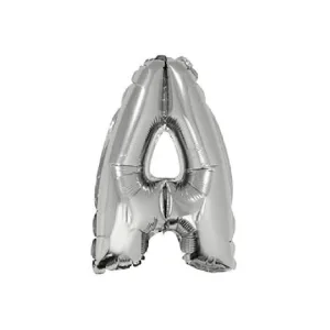 Globo Letra Inflable A Plateada para Aire 40cm de alto