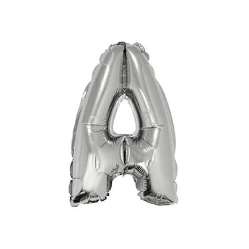 Globo Letra Inflable A Plateada para Aire 40cm de alto
