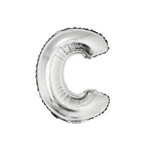 Globo Letra Inflable C Plateada 80cm
