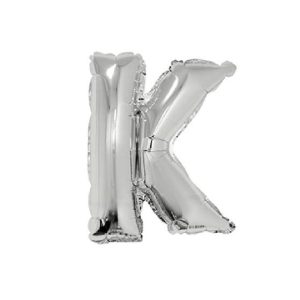 Globo Letra Inflable K Plateada 80cm