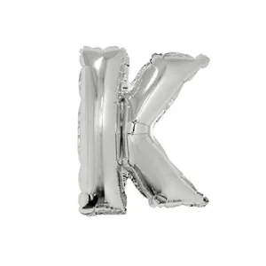 Globo Letra Inflable K Plateada 80cm