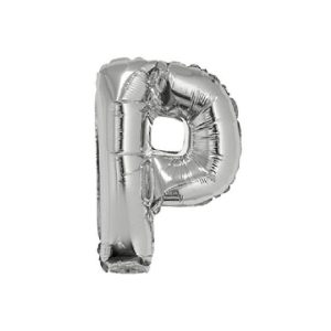Globo Letra Inflable P Plateada 80cm