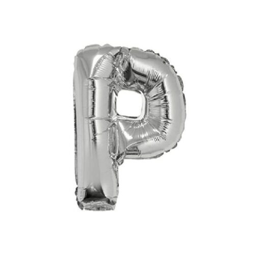 Globo Letra Inflable P Plateada 80cm