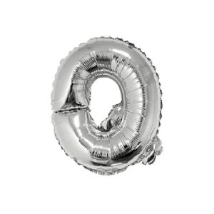 Globo Letra Inflable Q Plateada 80cm