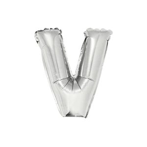 Globo Letra Inflable V Plateada 80cm