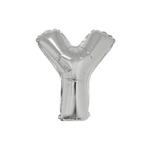 Globo Letra Inflable Y Plateada para Aire 40cm de alto