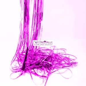 Lluvia Metalizada Fucsia Ondulada Navideña 15cm x 1mts