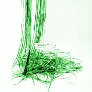 Lluvia Metalizada Verde Ondulada Navideña 15cm x 1mts