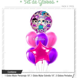 Set Globos LOL 7 Pcs