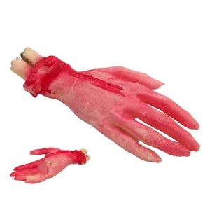 Mano de Silicona con Sangre Tamaño Real