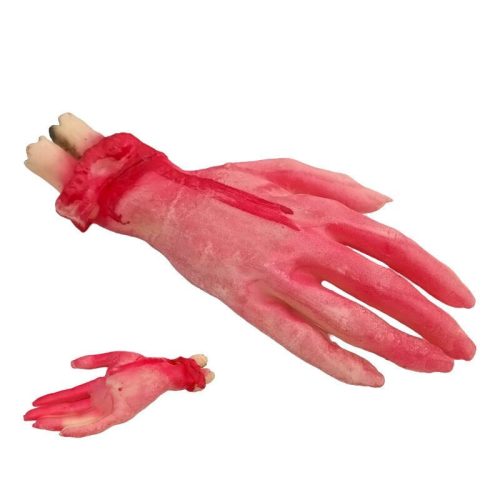 Mano de Silicona con Sangre Tamaño Real