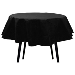 Mantel Liso Redondo Color NEGRO (Friselina)