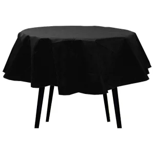 Mantel Liso Redondo Color NEGRO (Friselina)