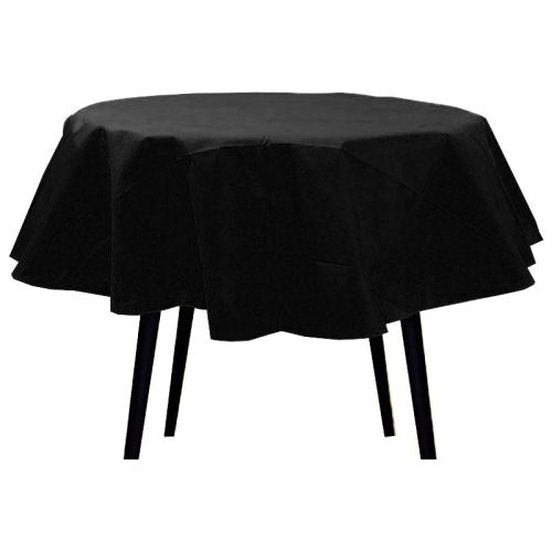Mantel Liso Redondo Color NEGRO (Friselina)
