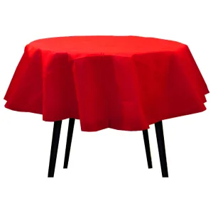 Mantel Liso Redondo Color ROJO (Friselina)